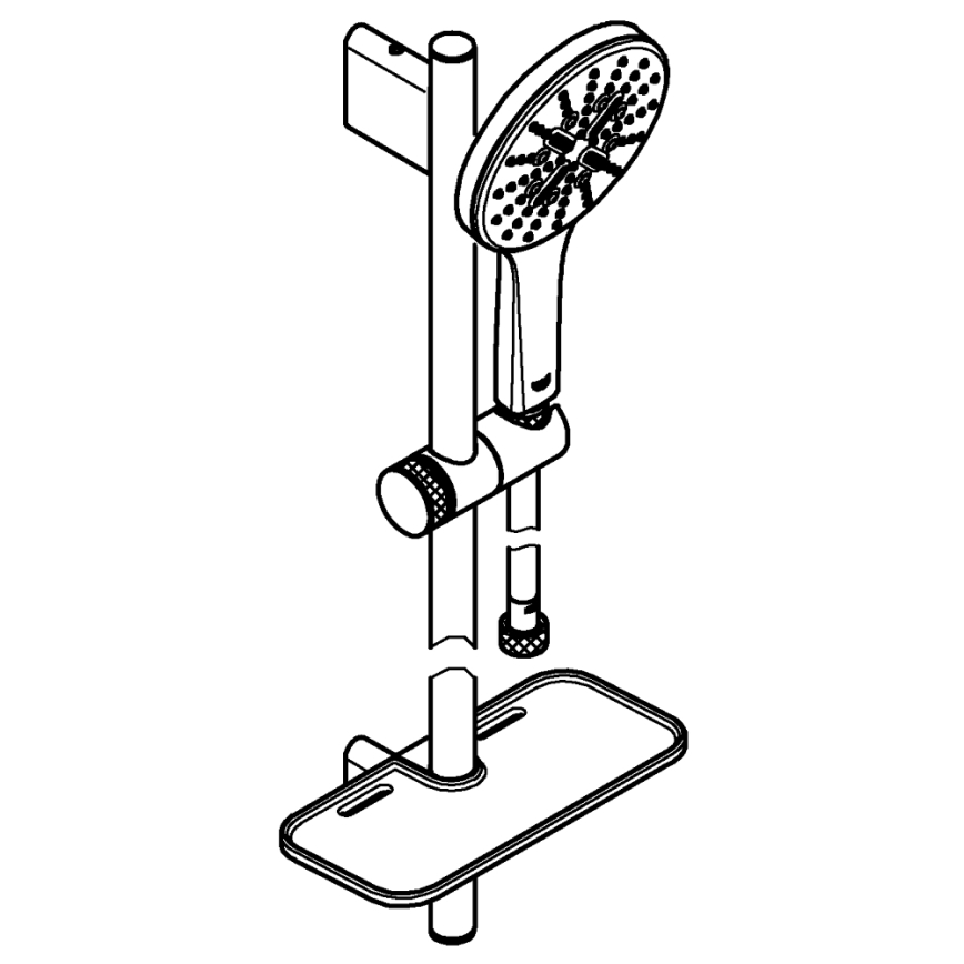 GROHE 26546000 - Set doccia RAINSHOWER SMARTACTIVE 600 mm, cromato lucido