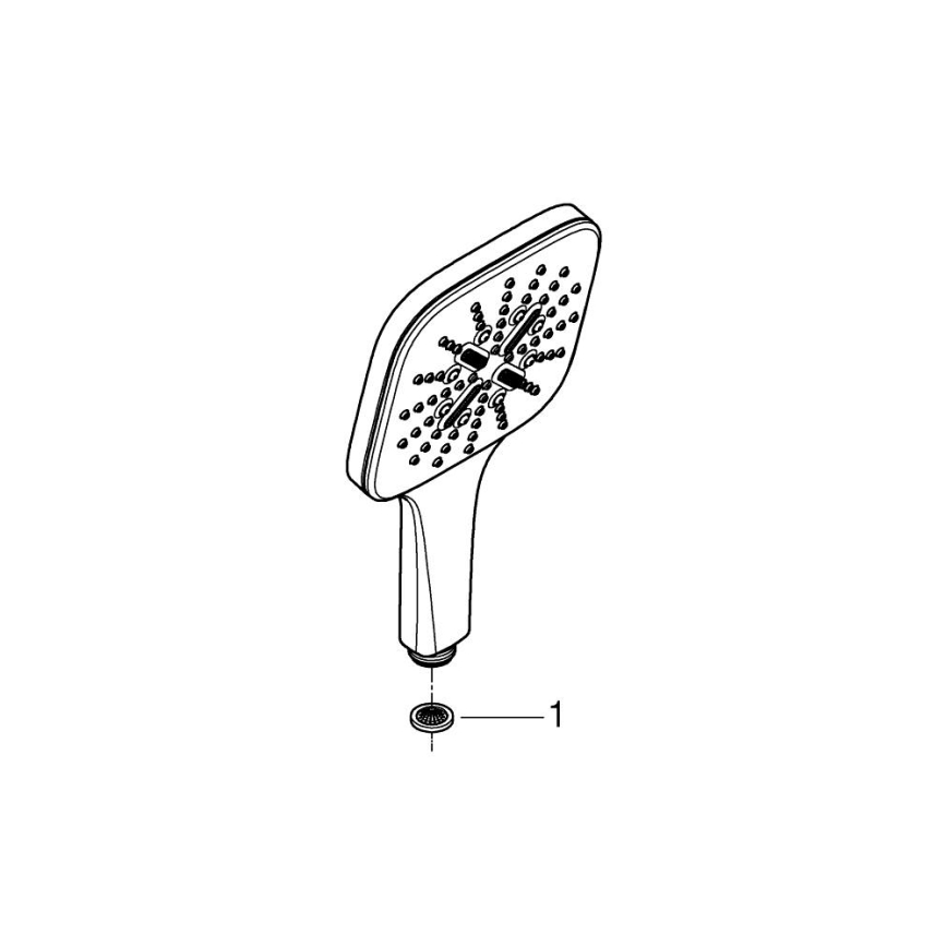 GROHE 26550000 - RAINSHOWER SMARTACTIVE 130 CUBE Doccia a mano, cromata lucida