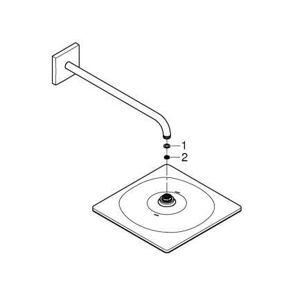 GROHE 26564000 - Set mit Kopfbrause RAINSHOWER MONO 310 CUBE 422 mm Chrom
