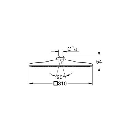 GROHE 26568000 - Kopfbrause RAINSHOWER MONO 310 CUBE 310 × 310 mm Chrom