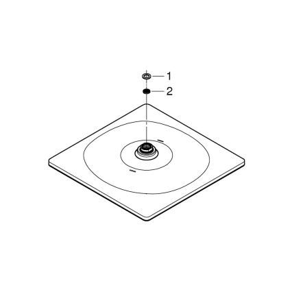 GROHE 26568000 - RAINSHOWER MONO 310 CUBE Soffione doccia 310 × 310 mm Cromo