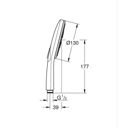 GROHE 26574DL0 - Handbrause RAINSHOWER SMARTACTIVE 130 mm, gebürstetes Kupfer