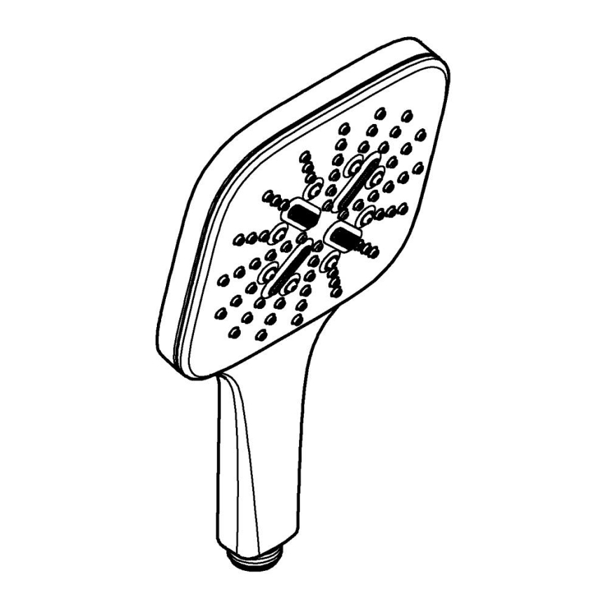 GROHE 26582DC0 - Douchette à main RAINSHOWER SMARTACTIVE 130 CUBE en inox