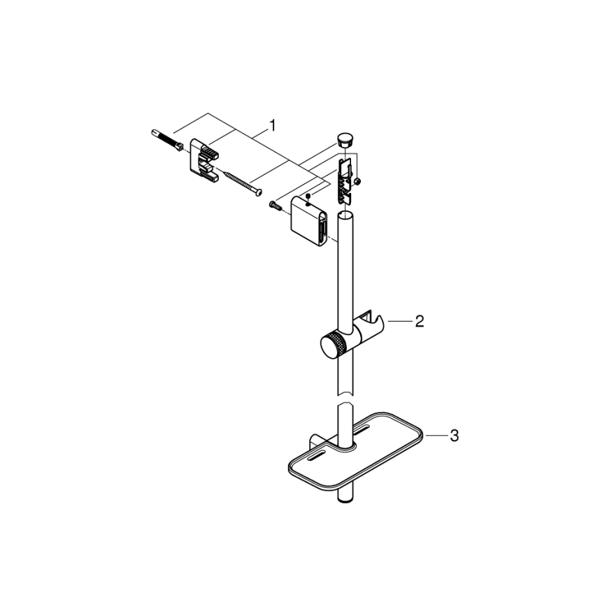 GROHE 26599000 - VITALIO SMARTACTIVE 600 mm Asta doccia, cromata lucida