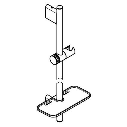 GROHE 26603000 - Barre de douche RAINSHOWER SMARTACTIVE 900 mm chrome brillant