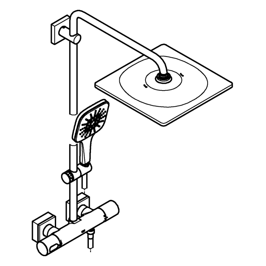 GROHE 26652000 - Sistema doccia RAINSHOWER SMARTACTIVE 310, 450 mm, cromo lucido