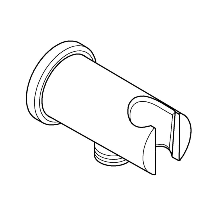 GROHE 26658000 - Attacco a parete con supporto doccia integrato Ø 48 mm cromato