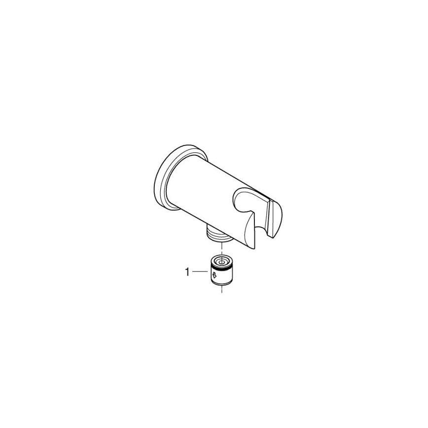 GROHE 26658000 - Raccord mural avec support intégré pour douchette Ø 48 mm, chrome
