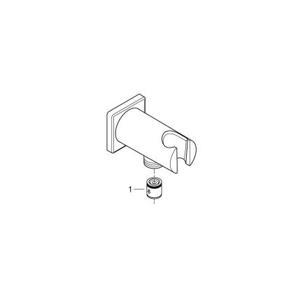 GROHE 26659000 - Attacco a parete con supporto per doccia RAINSHOWER 48 × 48 mm cromato