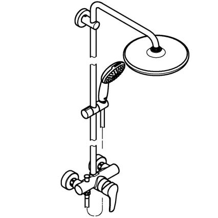 GROHE 26679001 - Duschsystem VITALIO START 250 390 mm hochglänzender Chrom