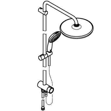GROHE 26680001 - Sistema doccia VITALIO START SYSTEM 250 390 mm in metallo, cromato