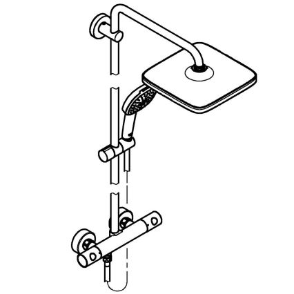 GROHE 26697001 - Sistema doccia VITALIO COMFORT 250, 250 × 250 mm, cromo lucido