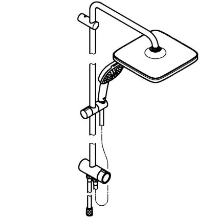 GROHE 266982431 - Système de douche VITALIO COMFORT 250 390 mm noir