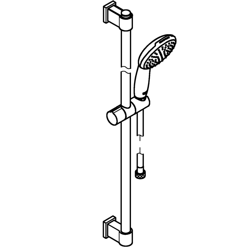 GROHE 26953001 - Ensemble de douche VITALIO START 110, 900 mm, chrome brillant