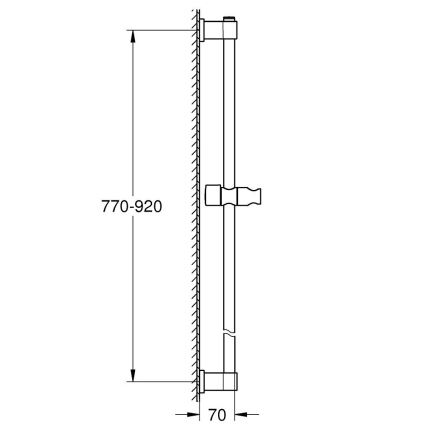 GROHE 26961001 - Asta doccia VITALIO UNIVERSAL 900 mm, cromo lucido