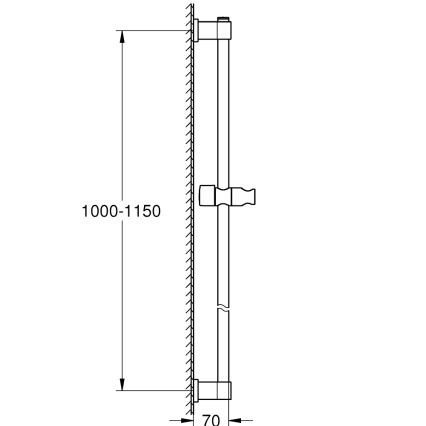 GROHE 26970001 - Asta doccia VITALIO UNIVERSAL 1150 mm cromo lucido