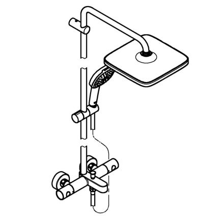 GROHE 269842431 - Sistema doccia VITALIO COMFORT 250 250 × 250 mm nero