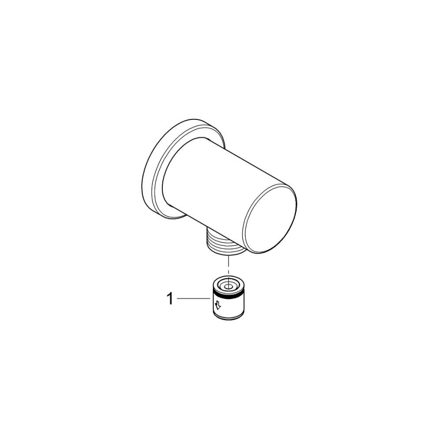GROHE 27057AL0 - Wandanschlussbogen RAINSHOWER DN 15 Graphit