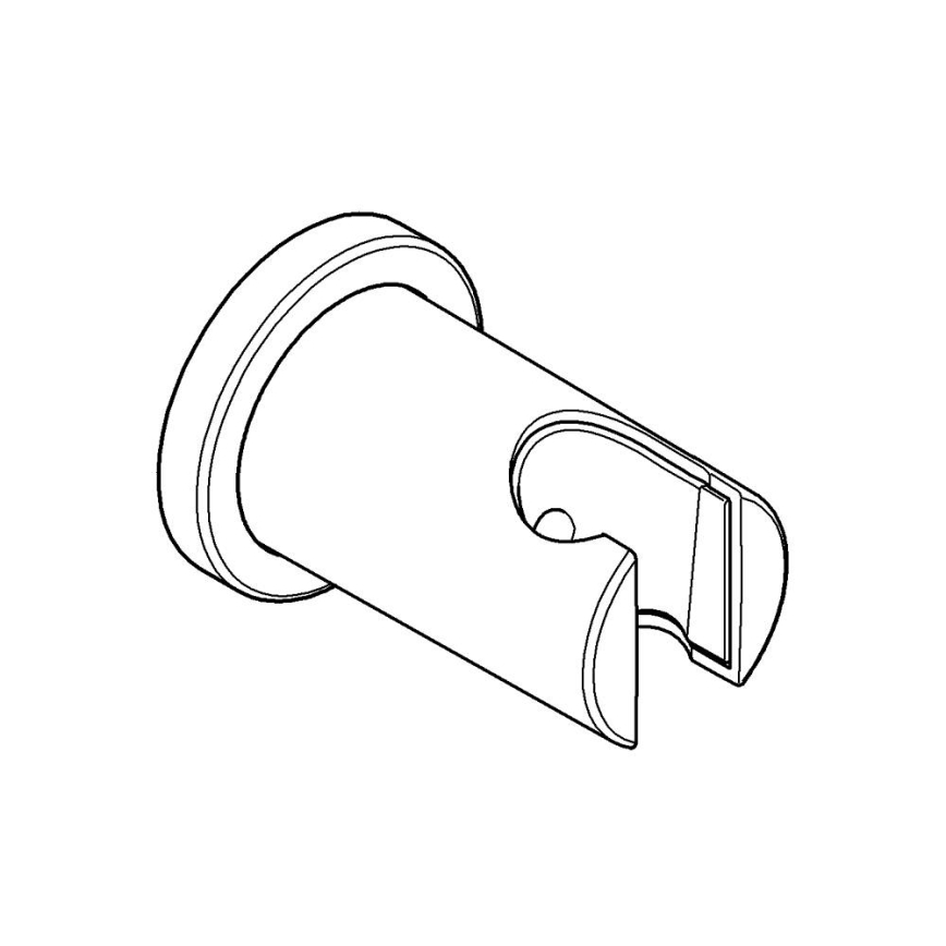 GROHE 27074000 - Support mural de douche RAINSHOWER avec rosace ronde, chrome brillant