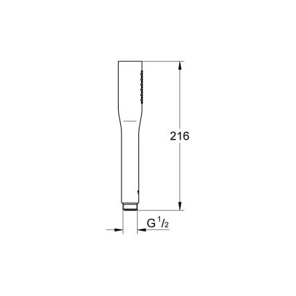 GROHE 27367000 - Pommeau de douche à main EUPHORIA COSMOPOLITAN Stick, chrome brillant