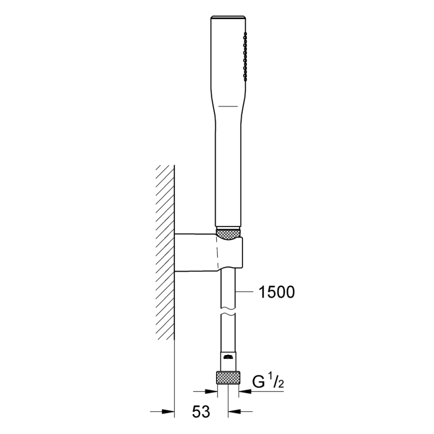 GROHE 27369000 - Set doccia EUPHORIA COSMOPOLITAN STICK 1500 mm cromo lucido