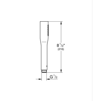 GROHE 27400000 - Douchette EUPHORIA COSMOPOLITAN Stick 216 mm chromé brillant