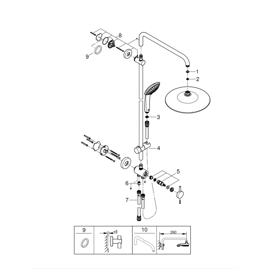 GROHE 27421002 - Duschsystem EUPHORIA 260 glänzender Chrom