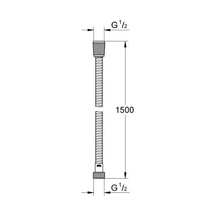GROHE 27502001 - Duschschlauch 1500 mm glänzender Chrom