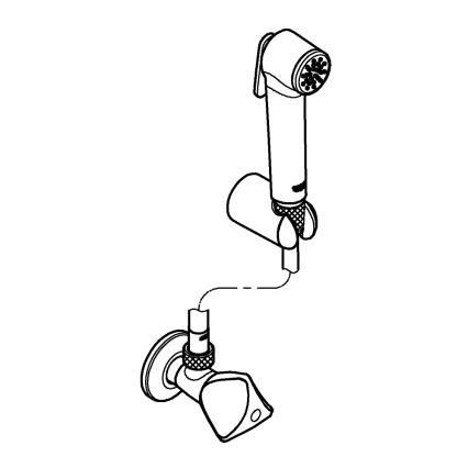 GROHE 27514001 - Douchette hygiénique manuelle TEMPESTA-F TRIGGER SPRAY 30 36 mm chromée