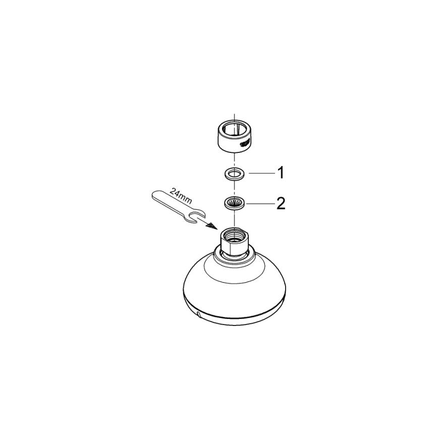 GROHE 27606001 - Soffione doccia NEW TEMPESTA 100 100 mm cromo lucido