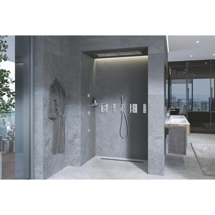 GROHE 27618000 - Cache thermostatique GROHTHERM F, chromé brillant