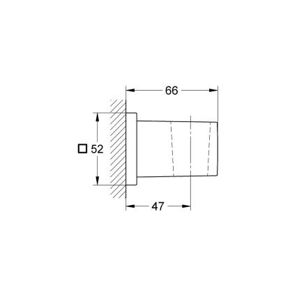 GROHE 27693000 - Support mural pour douchette EUPHORIA CUBE chromé brillant