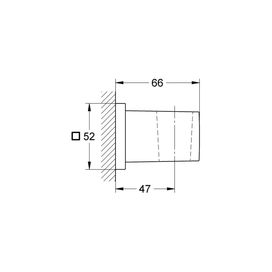 GROHE 27693000 - Support mural pour douchette EUPHORIA CUBE chromé brillant