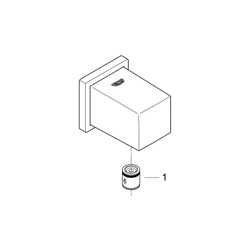 GROHE 27704000 - Gomito da parete EUPHORIA CUBE 12” cromo lucido