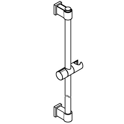 GROHE 27724001 - Barre de douche VITALIO UNIVERSAL 600 mm chrome brillant