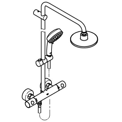 GROHE 27922000 - Système de douche TEMPESTA COSMOPOLITAN 160 mm, finition chrome brillant