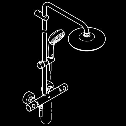 GROHE 27922001 - Système de douche TEMPESTA COSMOPOLITAN 210 chromé brillant