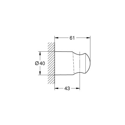 GROHE 279582430 - Supporto per doccetta VITALIO UNIVERSAL 61 mm, nero