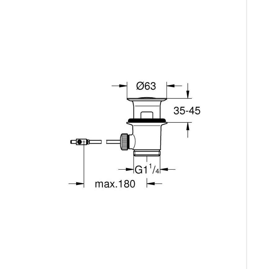 GROHE 28910000 - Garniture de vidage 1 14” en chrome brillant