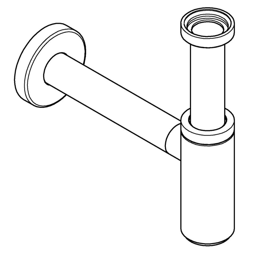 GROHE 28912DC0 - Siphon DN 32 en acier inoxydable