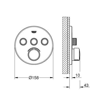 GROHE 29146000 - Miscelatore SMARTCONTROL cromo lucido