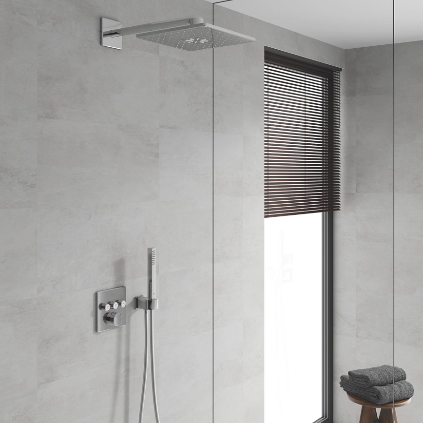 GROHE 29149000 - Cache pour mitigeur encastré SMARTCONTROL 158 × 158 mm chrome