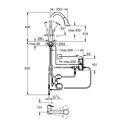 GROHE 30219002 - Mitigeur d'évier électronique ZEDRA TOUCH chromé brillant
