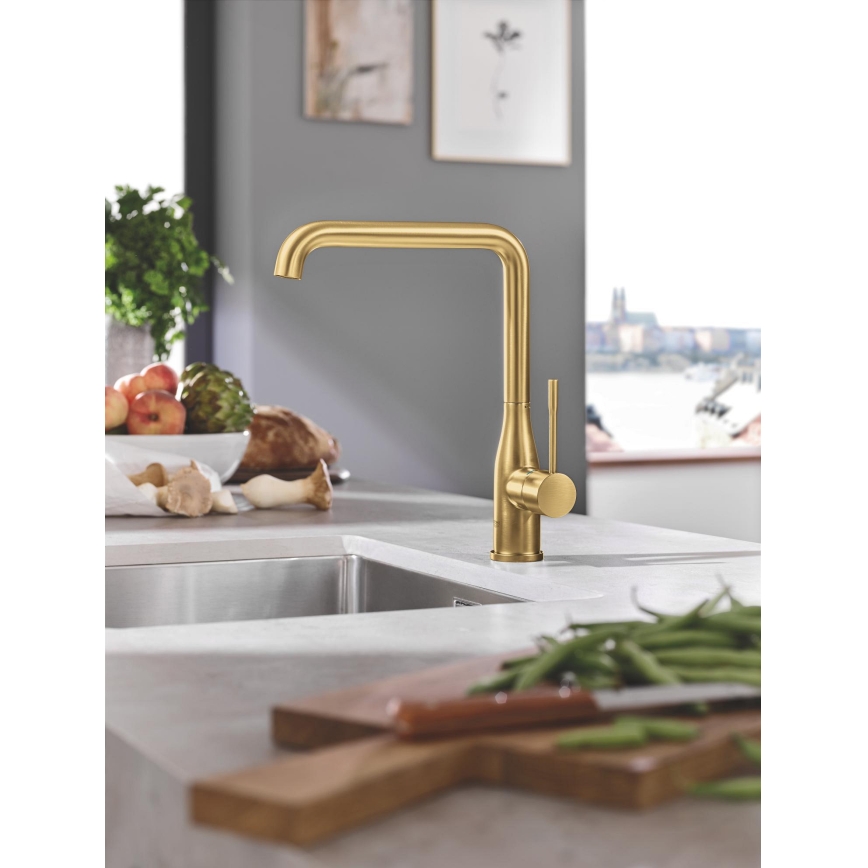 GROHE 30269GN0 - Mitigeur d'évier ESSENCE, finition dorée
