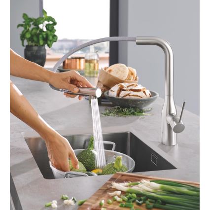 GROHE 30270DC0 - Miscelatore da cucina ESSENCE in acciaio inox