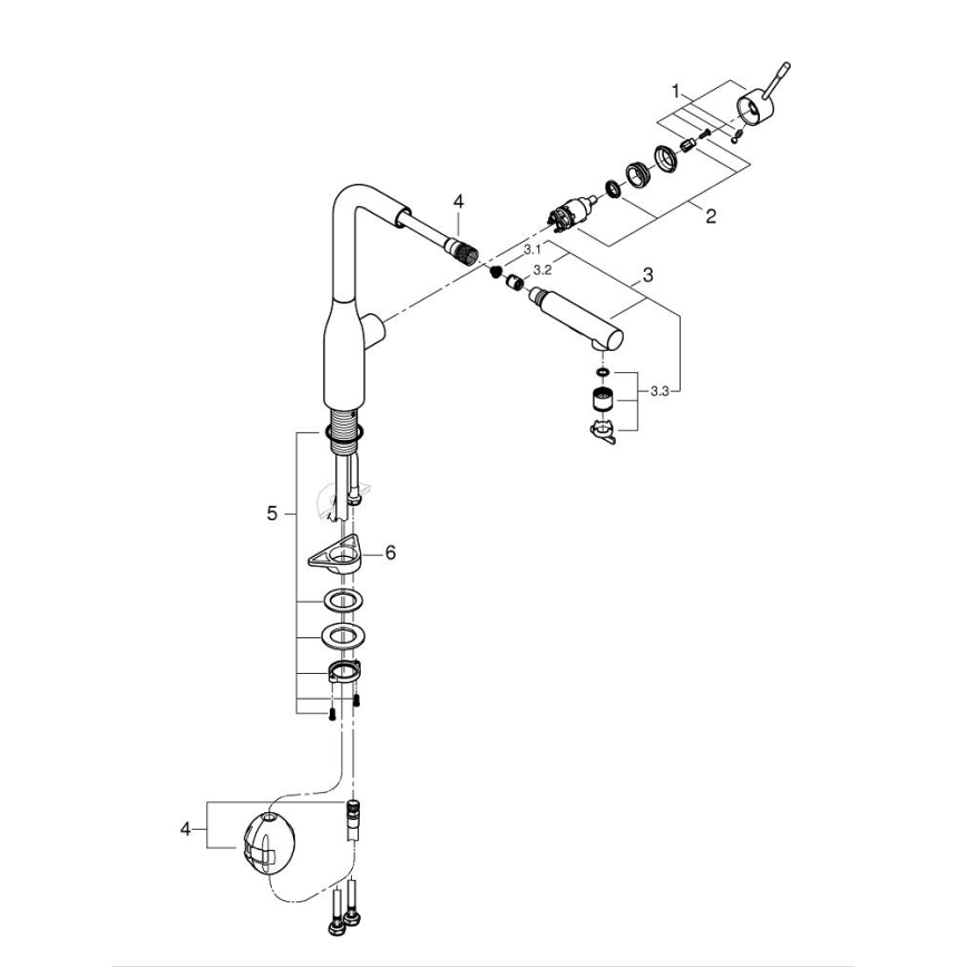 GROHE 30270DC0 - Mitigeur d'évier ESSENCE en acier inoxydable