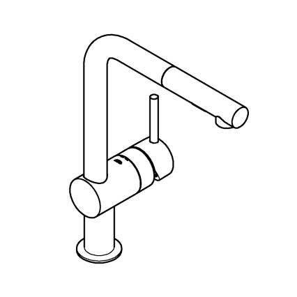 GROHE 30274DC0 - Miscelatore per lavello A in acciaio inossidabile