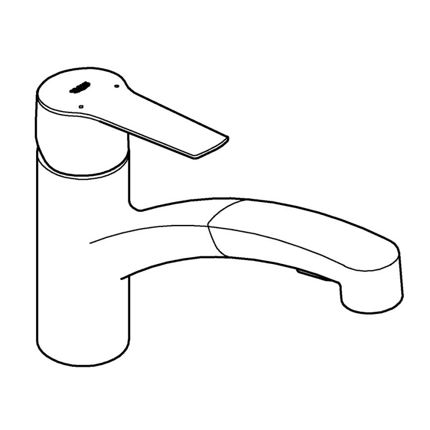 GROHE 303072431 - Küchenarmatur START 185 × 227 mm schwarz