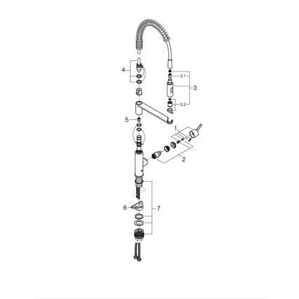 GROHE 30361000 - Küchenarmatur GET 455 mm, Chrom glänzend