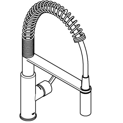 GROHE 30361000 - Küchenarmatur GET 455 mm, Chrom glänzend